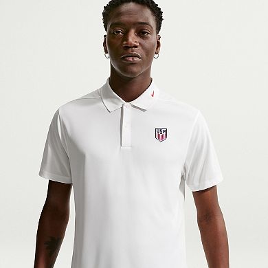 Men's Nike White USMNT Dri-FIT Victory Solid Polo