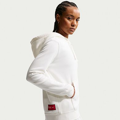 Women's Nike White USMNT Club Fleece Full-Zip Hoodie