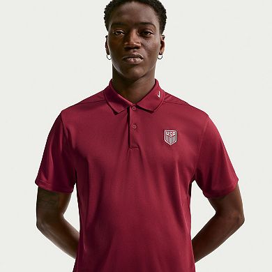 Men's Nike Red USMNT Dri-FIT Victory Solid Polo