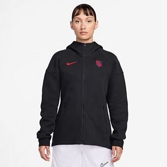 Women's Nike Black USMNT Tech Fleece Windrunner Full-Zip Hoodie