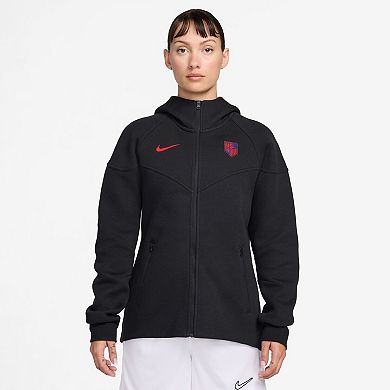 Women's Nike Black USMNT Tech Fleece Windrunner Full-Zip Hoodie