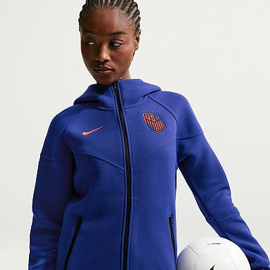 Women's Nike Royal USMNT Tech Fleece Windrunner Full-Zip Hoodie