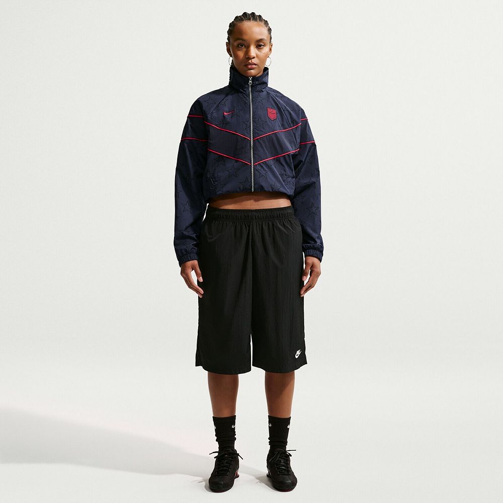 Women's Nike Navy USMNT Windrunner UV Woven Full-Zip Jacket