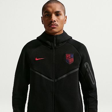 Men's Nike Black USMNT 2026 Tech Fleece Windrunner Raglan Full-Zip Hoodie