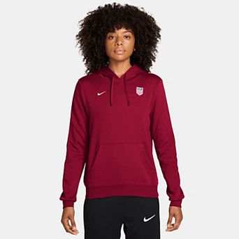 Women's Nike Red USMNT Club Fleece Hoodie