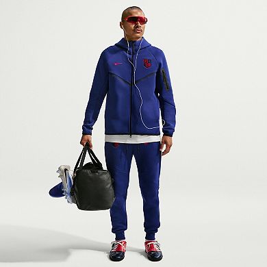 Men's Nike Royal USMNT 2026 Tech Fleece Windrunner Raglan Full-Zip Hoodie