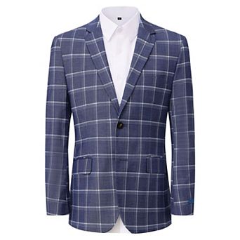 Gino Vitale Men’s Plaid Slim Fit Sportcoat Blazer