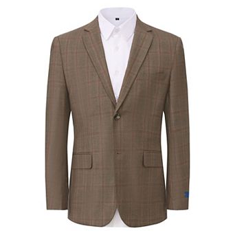 Gino Vitale Men’s Plaid Slim Fit Sportcoat Blazer