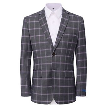 Gino Vitale Men’s Plaid Slim Fit Sportcoat Blazer