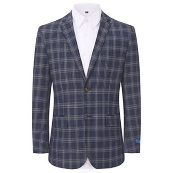 Gino Vitale Men’s Plaid Slim Fit Sportcoat Blazer