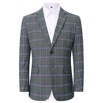 Gino Vitale Men’s Plaid Slim Fit Sportcoat Blazer