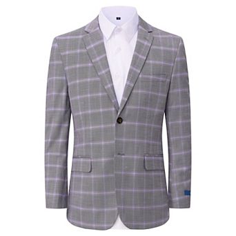 Gino Vitale Men’s Plaid Slim Fit Sportcoat Blazer