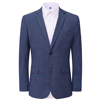 Gino Vitale Men’s Plaid Slim Fit Sportcoat Blazer