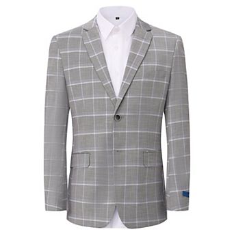 Gino Vitale Men’s Plaid Slim Fit Sportcoat Blazer