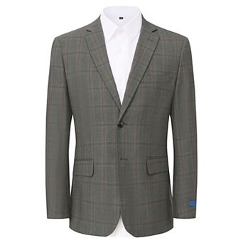 Gino Vitale Men’s Plaid Slim Fit Sportcoat Blazer