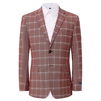 Gino Vitale Men’s Plaid Slim Fit Sportcoat Blazer