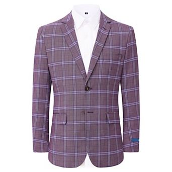 Gino Vitale Men’s Plaid Slim Fit Sportcoat Blazer