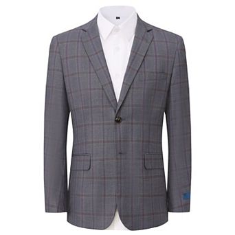 Gino Vitale Men’s Plaid Slim Fit Sportcoat Blazer