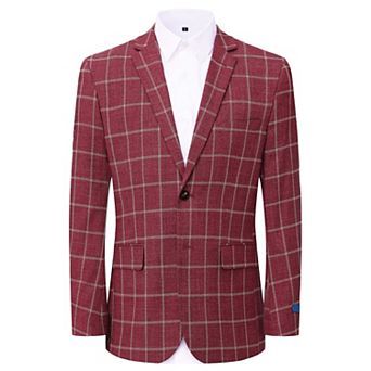 Gino Vitale Men’s Plaid Slim Fit Sportcoat Blazer