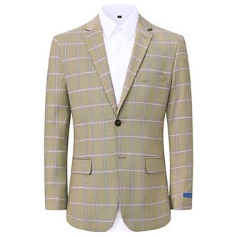 Gino Vitale Men’s Plaid Slim Fit Sportcoat Blazer