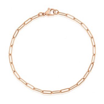 ELYA Women's Adjustable Paperclip Chain Bracelet