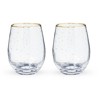 Starlight Stemless Wine Glass Set by Twine®