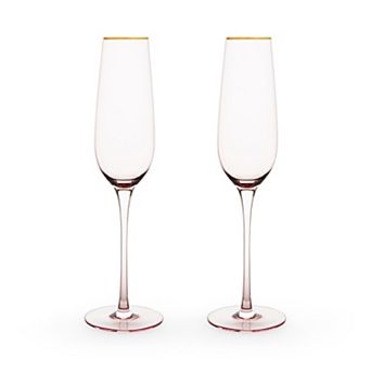 Rose Crystal Champagne Flute Set by Twine®
