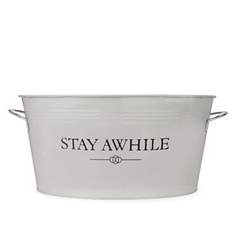 Stay Awhile Metal Drink Tub by Twine®