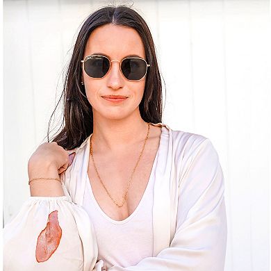 ELYA Women's Adjustable Paperclip Chain Necklace