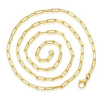 ELYA Women's Adjustable Paperclip Chain Necklace