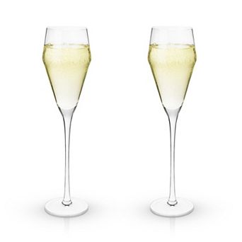 Angled Crystal Prosecco Glasses by Viski®