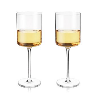 Laurel Crystal White Wine Glasses Viski®