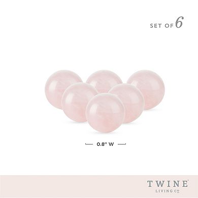 Rose Quartz Wine Gems Set of 6 by Twine®