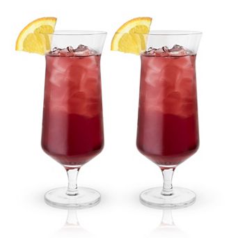 Angled Crystal Hurricane Glasses by Viski®