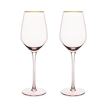 Rose Crystal White Wine Glass Set by Twine®