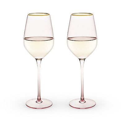 Rose Crystal White Wine Glass Set by Twine®