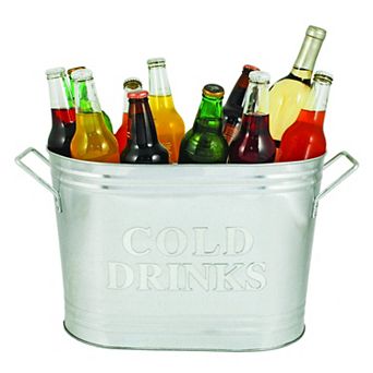 Cold Drinks Galvanized Metal Tub by Twine®