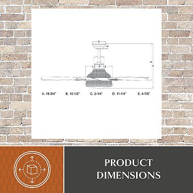 Walton LED 52" LED Ceiling Fan Gold Stone