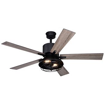 Elkhart 52 in 2 Light LED Ceiling Fan Black