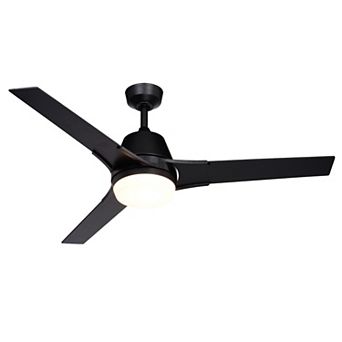 Crescent 52" Ceiling Fan Black