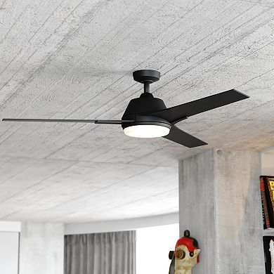 Crescent 52" Ceiling Fan Black