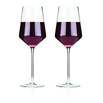 Raye Crystal Angled Bordeaux Glasses Viski®