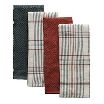 St. Nicholas Square® 4-Pack Yarn Dye Plaid Kitchen Towels