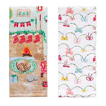 St. Nicholas Square® 2 pc Christmas Fireside Kitchen Towel Set