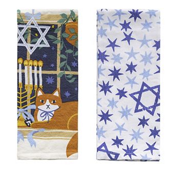 Celebrate Together™ Hanukkah 2 pc Cat Kitchen Towel Set