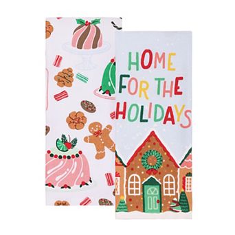 St. Nicholas Square® 2 pc Gingerbread Houses Kitchen Towel Set
