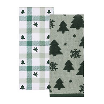 St. Nicholas Square® 2 pc Tree Carve Kitchen Towel Set