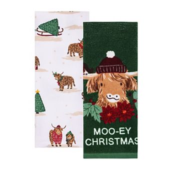 St. Nicholas Square® 2 pc Highland Cow Kitchen Towel Set