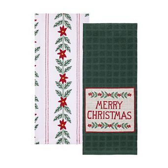 St. Nicholas Square® 2 pc Merry Christmas Patch Kitchen Towels