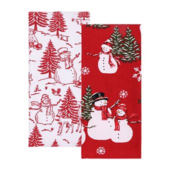 St. Nicholas Square® 2 pc Yuletide Snowman Kitchen Towel Set